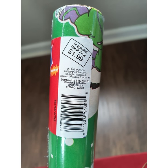 NEW Sealed Rugrats 30 Square Feet Gift Wrapping Paper Multicolor Vintage - Picture 3 of 5